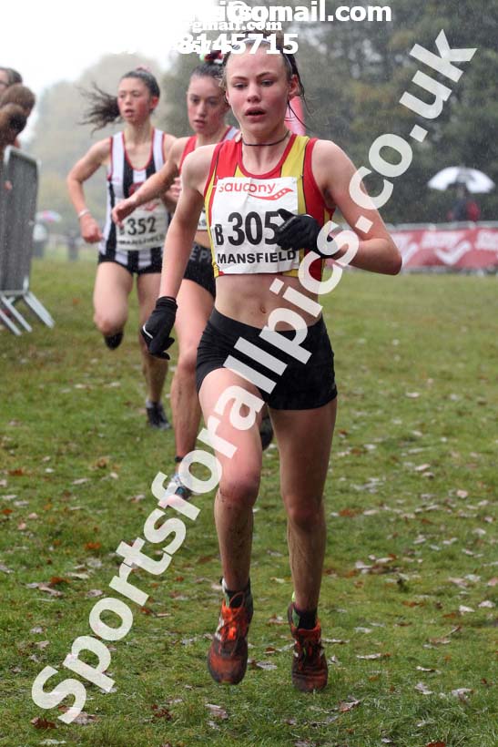 Junior women, National Cross Country Relay Champs., Berry Hill Park, Mansfield.  Photo: David T. Hewitson/Sports for All Pics